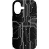 Monochrome Data Grid Custodia per iPhone 17 White Circuit Scheda Madre Gamer Tech Grafica Estetica
