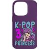 Girls Birthday Korean Kids K Pop Fan K-P Custodia per iPhone 14 Pro K-Pop Principessa Età 3 Anni Compleanno Bambino