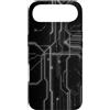 Monochrome Data Grid Custodia per iPhone Air White Circuit Scheda Madre Gamer Tech Grafica Estetica