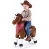 VEVOR Cavallo Cavalcabile per Bambini, Cavallo Cavalcabile con Ruote Scorrevoli, Senza Batterie, Anello Anti-Ribaltamento, Sedile Rialzato, Maniglie e Pedali, Carico Massima 80 kg, Per Bambini 6+ Anni