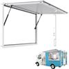 VEVOR Sportello per Concessioni 1346 x 838 mm Finestra per Camion di Cibo in Lega di Alluminio, Apertura Fino a 85 Gradi con Porta a Tenda e Gancio di Traino, Resistente all'Acqua Piovana