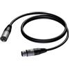 PROCAB Cavo per microfono Procab XLR masc a XLR fem 1m/Nero [AKPOCAJAUDIO020]