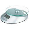 EFFE Bilancia da cucina grigia, Display LCD con funzione orologio, Portata 5kg, Divisione 1gr, Batteria CR2032 in dotazione