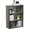Furinno Pasir Libreria, truciolato, Grigio (French Oak Grey), 24.64 x 57.66 x 80 cm