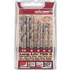 Alpen 87661 Long Life Punte Muro in Serie, 4-10 mm, 5 Pezzi, Grigio