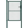 Outsunny Cancello da Giardino in Acciaio con Serratura, Chiavi e Maniglia, 97x175 cm, Verde | Aosom Italy