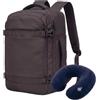 Generico Zaino da Viaggio 40x25x20 cm per Ryanair Bagaglio a Mano 20L + CUSCINO GONFIABILE, Zaino Porta PC 17 Pollici Impermeabile in Nylon, Zaino Leggero con Fascia Trolley, Uomo Donna