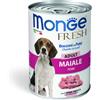 Monge Fresh Adult Bocconcini in Paté con Maiale 400 g Alimento Umido per Cani
