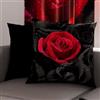 PETTI Artigiani Italiani - Coppia di Federe Cuscino 65x65 cm in Microfibra, Cuscini Arredo Camera da Letto, Divano, Salotto, Set 2 Fodere Copricuscino, Federa Black Roses, 100% Made in Italy