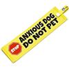 dogkit Anxious Dog Do Not Pet - Manicotto per cani nervosi reattivi, riflettente, impermeabile, senza lacci su entrambi i lati, per guinzaglio (giallo, segnale di stop)
