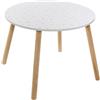 ATMOSPHERA CREATEUR D'INTERIEUR Atmosphera Kids ATM-127152D Tavolo per Bambini con Motivo a Stelle, Colore: Bianco, Legno, 60x42.5 cm (Lot de 1)