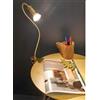 Illuminando FRIDA LAMPADA DA TAVOLO CON PINZA IN METALLO BRUNITO CON BRACCIO FLESSIBILE E LAMPADINA GU10 LED 5,5W INCLUSA