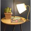 Illuminando FRIDA LAMPADA DA TAVOLO CON PINZA METALLO BRUNITO BRACCIO FLESSIBILE E PARALUME LAMPADINA ATTACCO E27