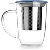 IBILI - Tazza da tè con filtro e coperchio, Borosilicato, 450 ml