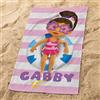 OMYDREAM Gabby ET LA Maison Magique Pink - Asciugamano da Bagno e da Spiaggia, per Bambini, 100% Cotone, Oeko-Tex | 70 x 120 cm, Stampa da Ragazza, Rosa