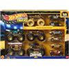 Hot Wheels Monster Trucks - Collezione Trophy Champions, 5 veicoli camion e 6 macchinine in scala 1:64 incluse, 50° anniversario di Bigfoot, giocattolo per bambini, 3+ anni, JDW07