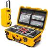 NANUK 935 Pro Photo Kit - Valigia rigida impermeabile per fotocamera, con divisori imbottiti e ruote, 56 x 36 x 23 cm - Antipolvere e resistente agli urti, bagaglio a mano (Giallo)