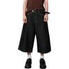 Oanviso Pantaloncini di Jeans da Uomo 3/4 Capri Pantaloni Corti in Denim Y2K Bermuda Jean Shorts a Gamba Dritta alla Moda Estivi Pantalones Hip Hop Streerwear D JeansNero M