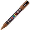 UNI MITSUBISHI Marcatore Uni Posca PC5MBR punta brush 1.0 - 4.0mm marrone Uni Mitsubishi