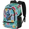 Stitch Disney Stitch - Zaino scuola elementare, spallacci imbottiti, 2 tasche frontali