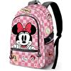 Minni - Minnie Mouse Disney Minni - Zaino scuola elementare, spallacci imbottiti, 2 tasche frontali