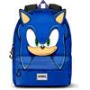 Sonic the Hedgehog - Zaino scuola elementare, spallacci imbottiti, 2 tasche frontali