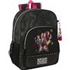 KPop Demon Hunters K-Pop Demon Hunters - Zaino Scuola adattabile Energy nero e fucsia 33x42x14 cm