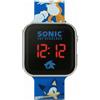 Sonic the Hedgehog Sonic - Orologio da polso digitale Led per bambini, Funzione data