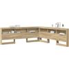 vidaXL Testata Contenitore Rovere Sonoma 200 cm Legno Multistrato, Mobile per Camera, Testata Rettangolare, soluzioni salvaspazio, Organizer Funzionale, Stile Minimalista