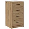 vidaXL Credenza Rovere Artigianale 40 x 41 x 75 cm Legno Multistrato, Soggiorno, Mobile Contenitore Rettangolare, armadietto Resistente, arredo Moderno, Organizer Elegante