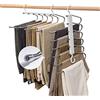 WEKIWGOT Grucce Pantaloni 6 in 1 Salvaspazio, 2 Pezzi Appendino Multifunzionali a Cremagliera Salvaspazio per Organizzare Armadi, Pantaloni per Donne e Uomini, Jeans, Reggiseni, Sciarpe e Cravatte