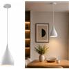 LEDSone Modern Industrial Teardrop Hanging Ceiling Light Pendant Lamp, Eyeball Design Modern Light Shades E27 UK Lamp Fixture (Bianco)
