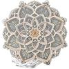 NIDONE Mandala Yoga Room LED Night Light, Creative Dream Wooden Mandala Hanging - Mandala Night Light Legno Wall Wall Hanging Lampada a led multistrato intagliata (11,8 pollici)