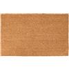 Velcoc - Zerbino Greggio da Interno in Fibra di Cocco, Tappeto con Fondo in PVC Antiscivolo, Robusto e Resistente, Elevata Capacità di Assorbenza, Spessore di 14 mm, Colore Beige, 50 x 80 cm