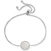 Engelsrufer Bracciale da donna in argento sterling con bussola in madreperla - chiusura a strappo - regolabile individualmente - senza nichel, 24, Argento sterling, Nessuna pietra preziosa