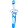 MAM Learn to Brush (Set da 2), Neonato accessori utili per i primi dentini, Azzurro, 5+ mesi