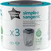 Sangenic Tommee Tippee Ricariche Simplee Sangenic 3 pezzi