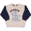 Mawi - maglia felpa bicolore stampa dragon