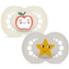 MAM Original Succhietto 16+ Mesi (Set da 2), Ciuccio MAM 16 36 mesi con tettarella ortodontica in caucciù, Neutro
