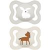 MAM Air Succhietto 2-6 Mesi (Set da 2), Ciuccio MAM 2-6 mesi per pelli sensibili e delicate, Neutro/Beige
