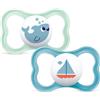 MAM Air Succhietto 16+ Mesi (Set da 2), Ciuccio MAM 16-36 mesi per pelli sensibili e delicate, Azzurro/Celeste