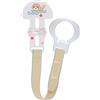 MAM Clip & Cover Catenella Portaciuccio, Catenella ciuccio 0+ mesi regolabile con chiusura a velcro e salvasucchietto, Neutro