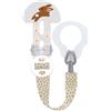 MAM Clip it! & Cover Catenella Portaciuccio, Catenella ciuccio 0+ mesi regolabile con anello rimovibile e con salvasucchietto, Neutro