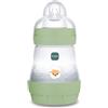 MAM Biberon Easy Start 160 ml, Biberon anticolica per allattamento misto che riduce le bolle d'aria e il rischio di coliche, Verde