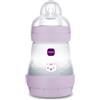 MAM Biberon Easy Start 160 ml, Biberon anticolica per allattamento misto che riduce le bolle d'aria e il rischio di coliche, Lilla