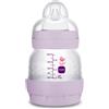 MAM Biberon Easy Start 130 ml, Biberon anticolica per allattamento misto che riduce le bolle d'aria e il rischio di coliche, Lilla