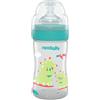 Neo Baby Neobaby biberon plastica collo largo silicone 150ml flusso lento verde 0m+