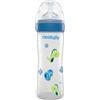 Neo Baby Neobaby biberon plastica collo largo silicone 250ml flusso regolabile blu 2m+
