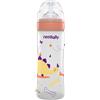 Neo Baby Neobaby biberon plastica collo largo silicone 330ml flusso veloce arancione 4m +