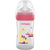 Neo Baby Neobaby biberon plastica collo largo silicone 150ml flusso lento rosa 0m+
